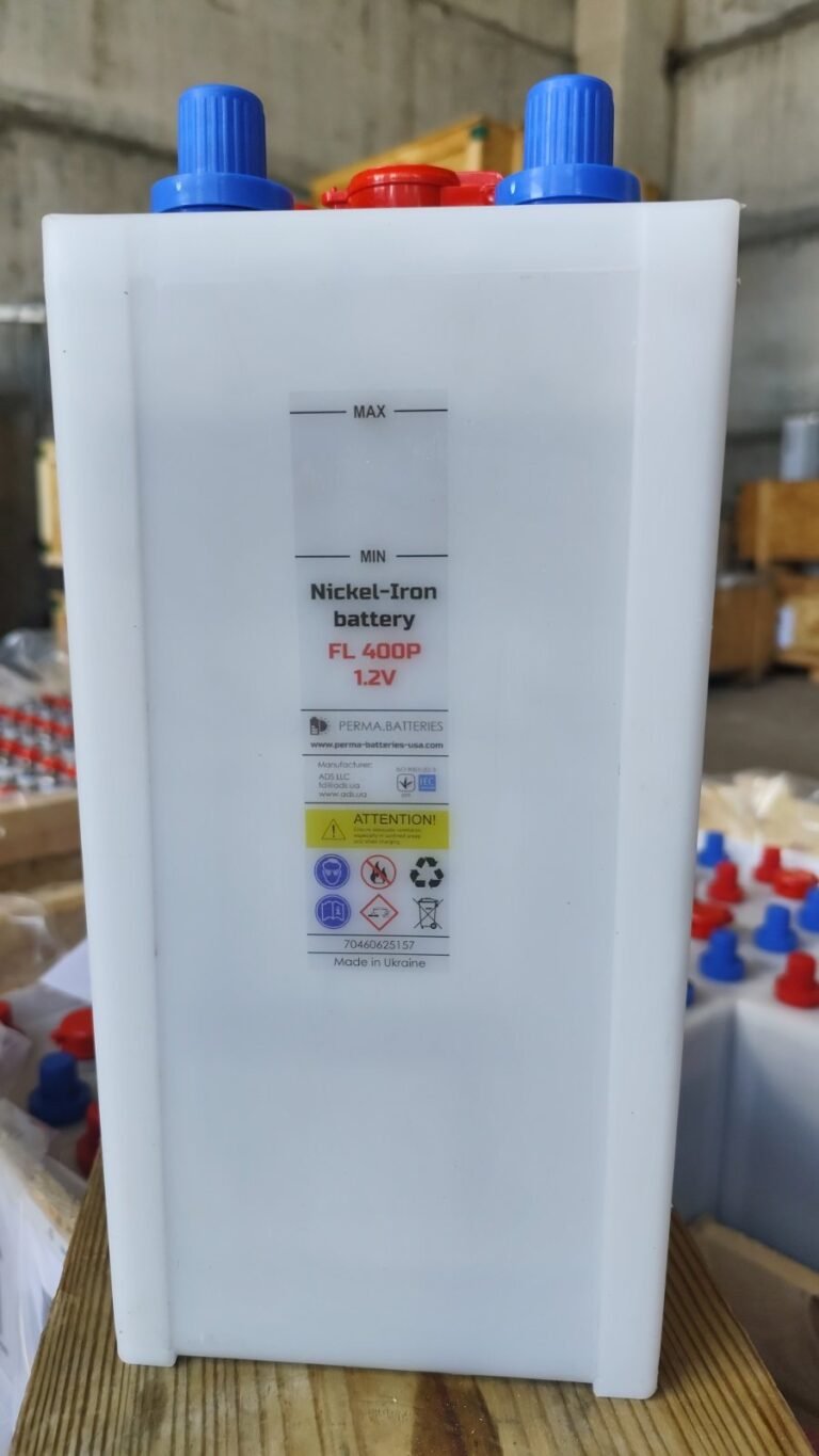 Nickel iron battery installation